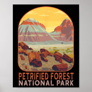 Petrified Forest National Park Arizona Mountain Hi Poster