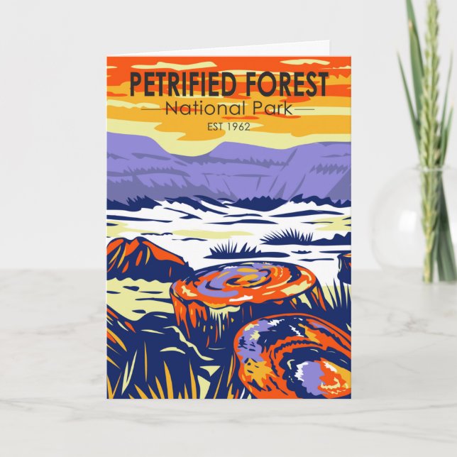 Petrified Forest National Park Arizona Vintage Card (Front)