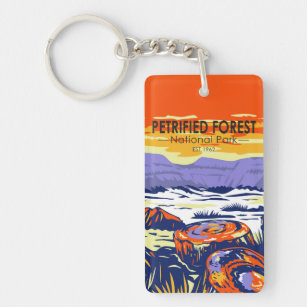 Petrified Forest National Park Arizona Vintage Key Ring