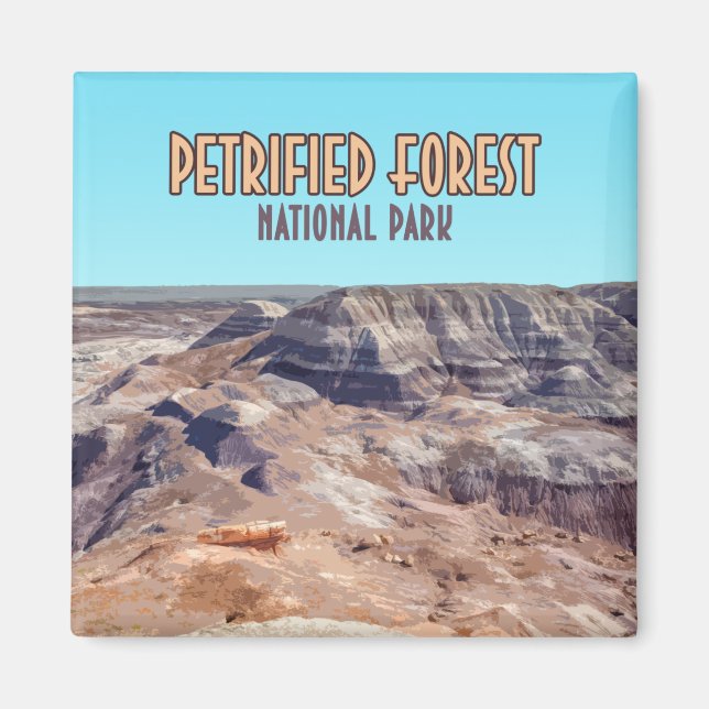 Petrified Forest National Park Arizona Vintage Magnet (Front)