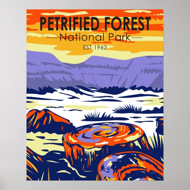 Petrified Forest National Park Arizona Vintage Poster (Front)