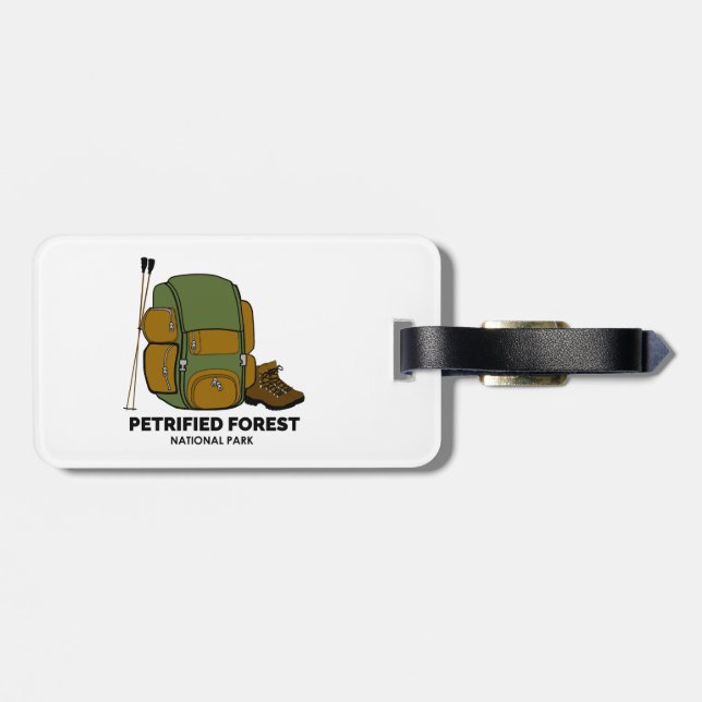 Petrified Forest National Park Backpack Luggage Tag (Back Horizontal)
