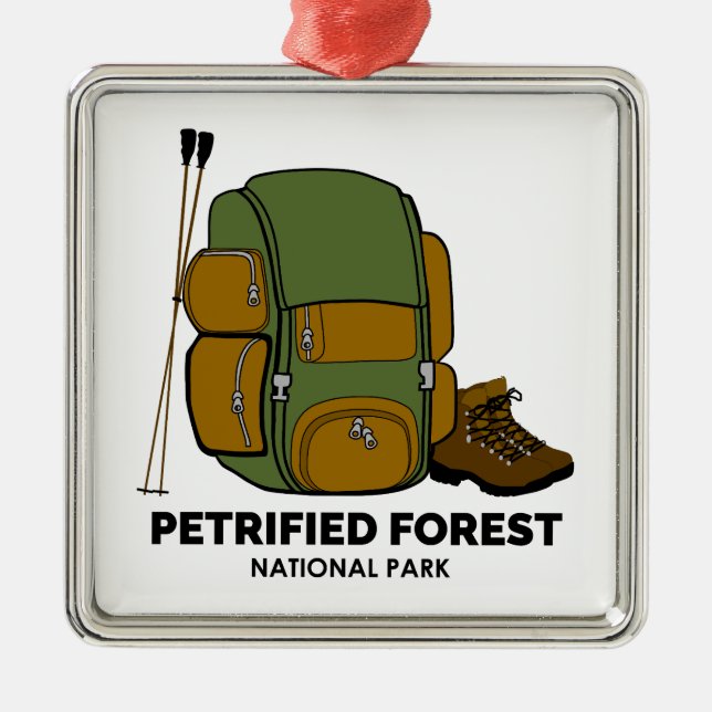 Petrified Forest National Park Backpack Metal Tree Decoration (Front)