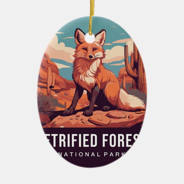 Petrified Forest National PARK Ceramic Tree Decoration (Front)