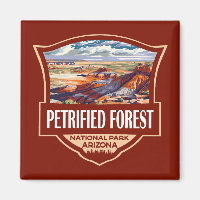 Petrified Forest National Park Illustration Retro