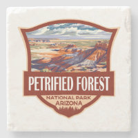 Petrified Forest National Park Illustration Retro