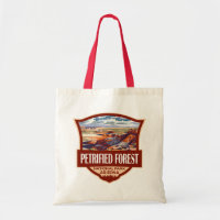 Petrified Forest National Park Illustration Retro 