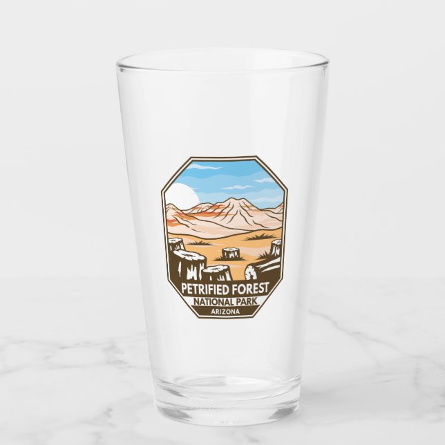 Petrified Forest National Park Minimal Retro Glass (Front)