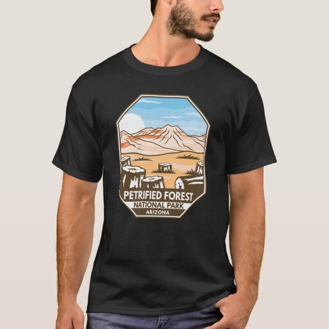 Petrified Forest National Park Minimal Retro T-Shirt (Front)