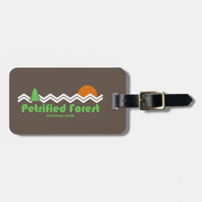 Petrified Forest National Park Retro Luggage Tag (Front Horizontal)