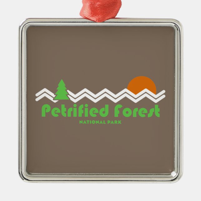 Petrified Forest National Park Retro Metal Tree Decoration (Front)