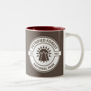 Petrified Forest National Park Sun Trees Two-Tone Coffee Mug
