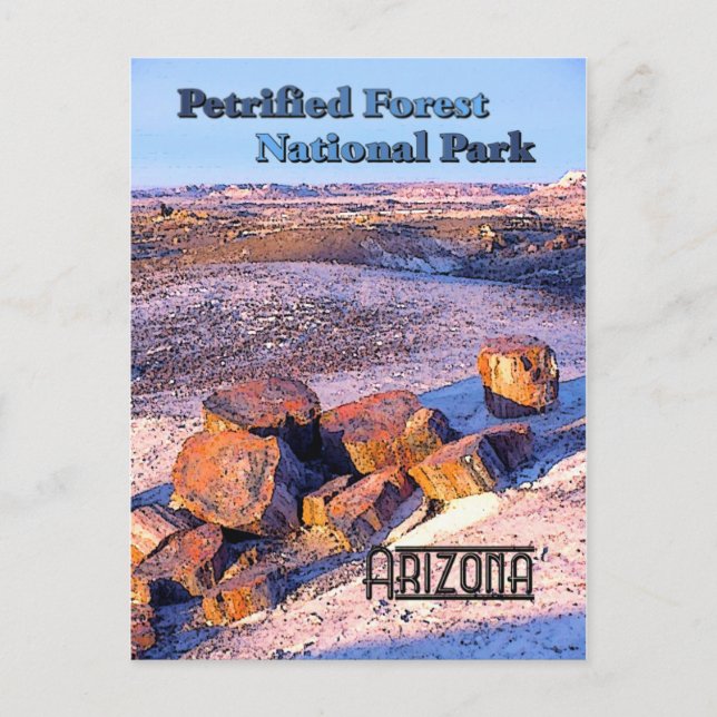 Petrified Forest Vintage Style Postcard (Front)