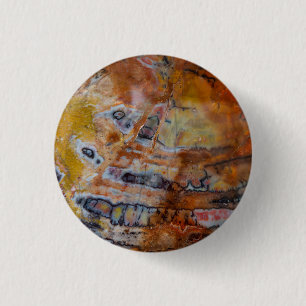 Petrified Wood Brown 3 Cm Round Badge