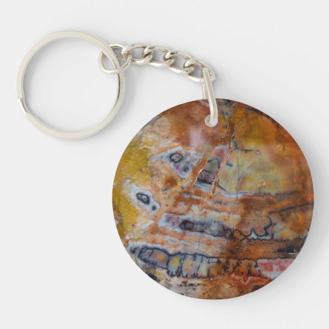 Petrified Wood Brown Key Ring (Front)