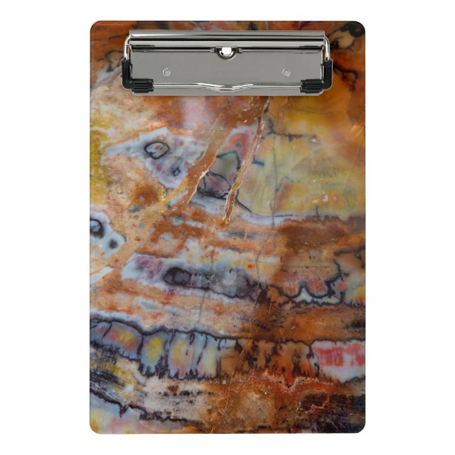 Petrified Wood Brown Mini Clipboard (Front)