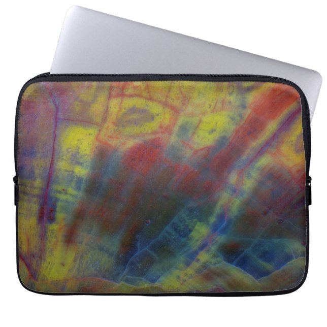Petrified Wood Horizontal Laptop Sleeve (Front)