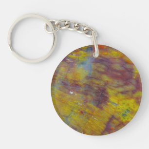 Petrified Wood Key Ring