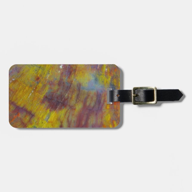 Petrified Wood Luggage Tag (Front Horizontal)