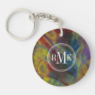 Petrified Wood Vertical Key Ring