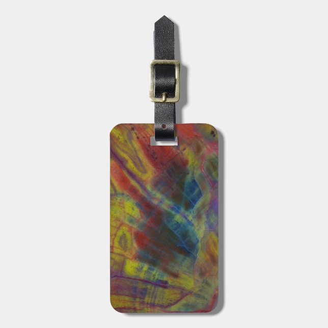 Petrified Wood Vertical Luggage Tag (Front Vertical)