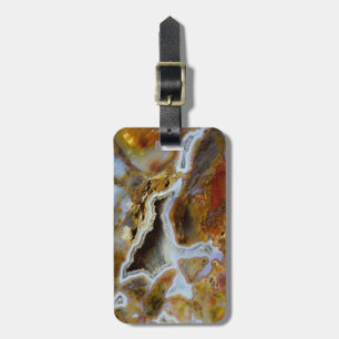 Petrified Wood With Crystals Luggage Tag