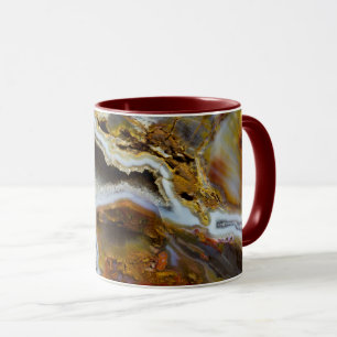 Petrified Wood With Crystals Mug
