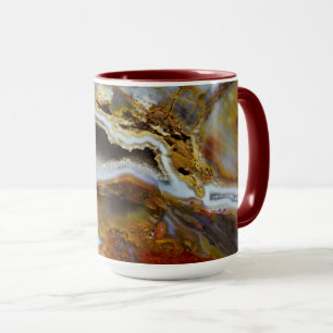 Petrified Wood With Crystals Mug