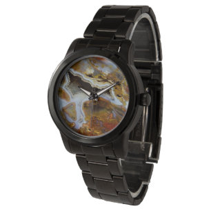 Petrified Wood With Crystals Watch