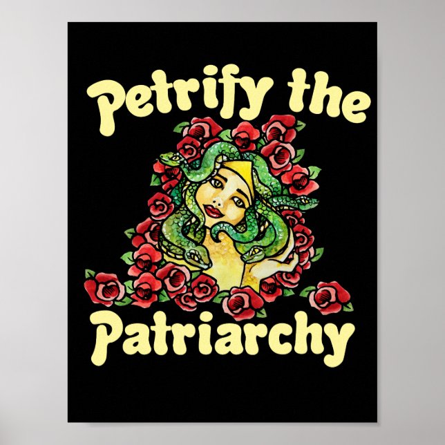 Petrify the patriarchy long sleeve T-Shirt Poster (Front)