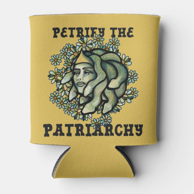 Petrify the Patriarchy Medusa Gorgon               Can Cooler (Front)