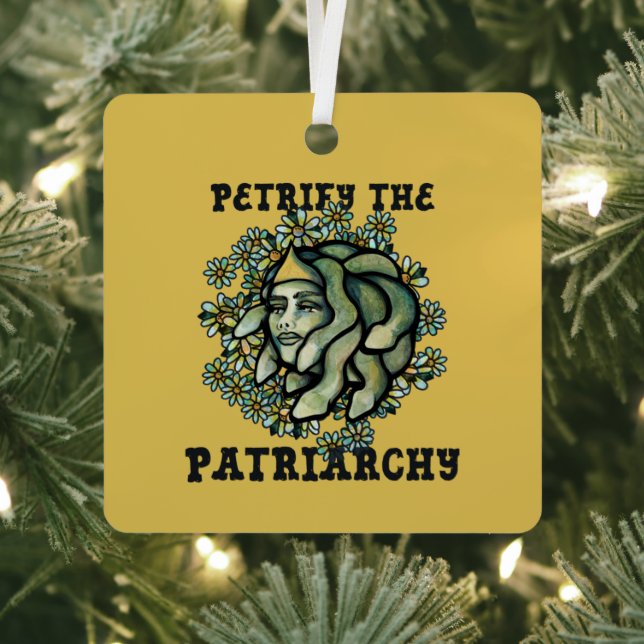 Petrify the Patriarchy Medusa Gorgon               Metal Tree Decoration (Insitu)