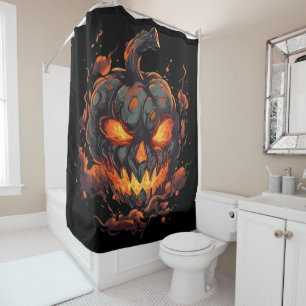  Petrifying Pumpkin Shower Curtain