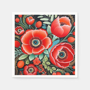 Petrikivka Ukrainian traditional art Napkin