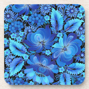 Petrikivka Ukrainian traditional folk art Coaster