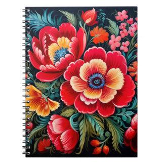 Petrikivka Ukrainian traditional folk art Notebook