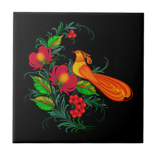 Petrikivka Ukrainian traditional folk art Tile