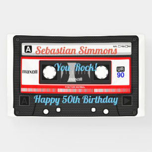 Petro 80's Cassette Tape or Mixtape Any Occasion Banner