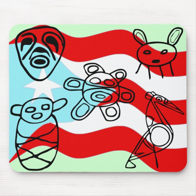 Petroglifos Taínos Mouse Mat (Front)