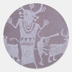 petroglyph classic round sticker