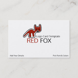 Petroglyph Fox Symbol - Red Fox Business Card
