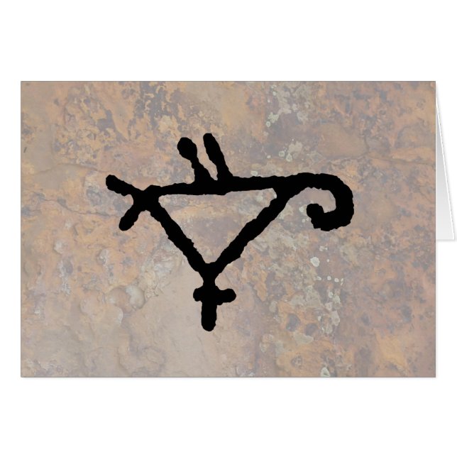Petroglyph of a Stylised Parrot (Front Horizontal)