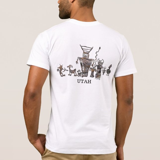 Petroglyph Panel  Nine Mile Canyon T-Shirt (Back)