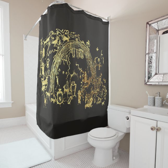 Petroglyph Panel Shower Curtain (In Situ)