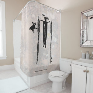 Petroglyph Panel Shower Curtain