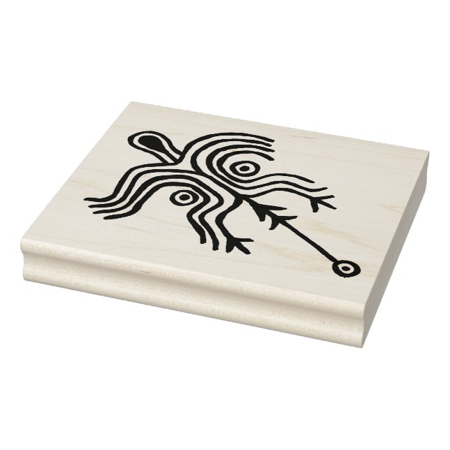 Petroglyph Rock Art Shaman Rubber Stamp (Stamp)