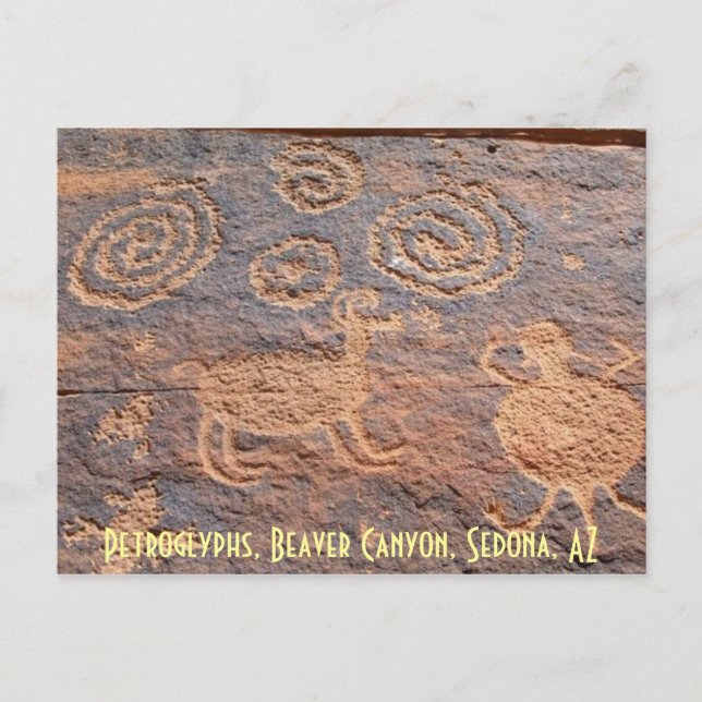 Petroglyphs, Beaver Canyon, Sedo... Postcard (Front)