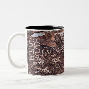 PETROGLYPHS NEVADA DESERT AMERICAN SOUTHWEST Two-Tone COFFEE MUG