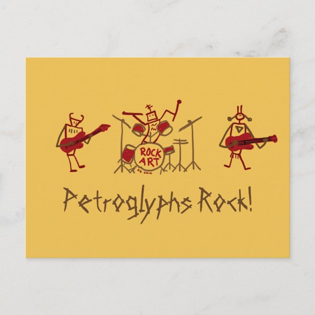 Petroglyphs Rock Band Post Card (Front)