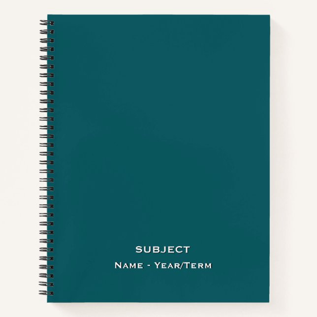 Petrol Blue Notebook (Front)